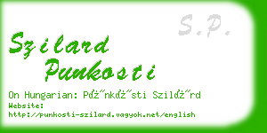 szilard punkosti business card